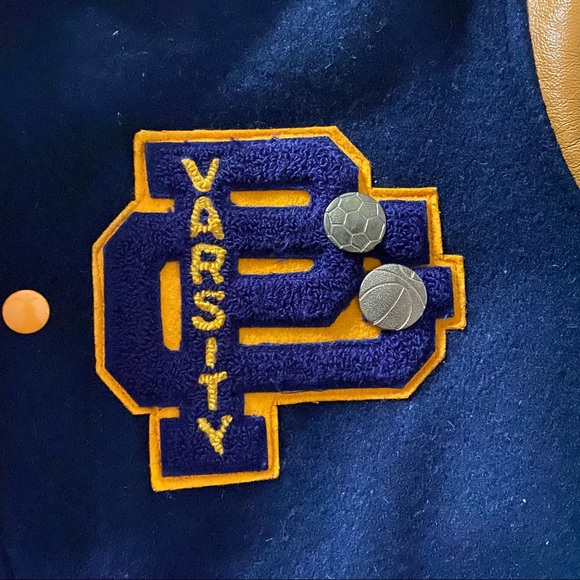 Authentic varsity jacket vintage letterman leather wool - Picture 6 of 6